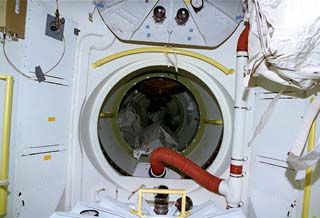 Interior view of the access tunnel